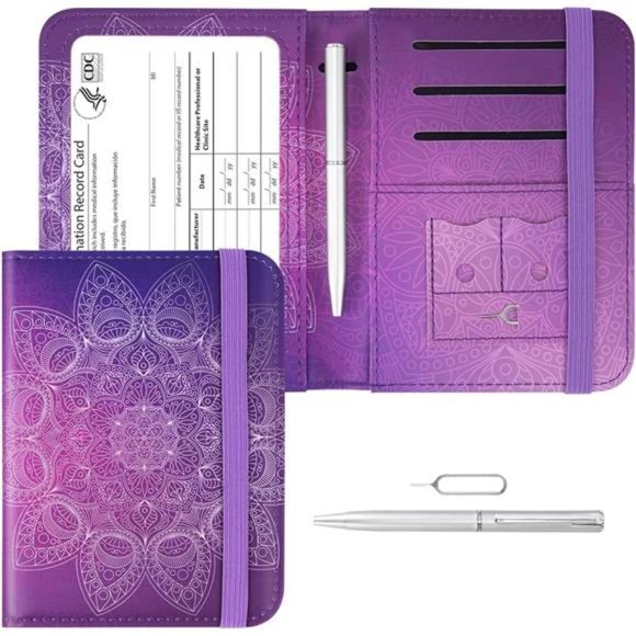 Bags Passport And Vaccine Card Holder Combo Passport Cover With Cdc